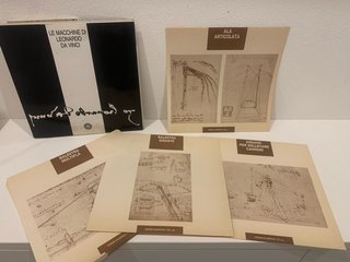 Brochure mostra Leonardo Da Vinci vintage