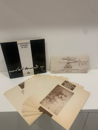 Brochure mostra Leonardo Da Vinci vintage