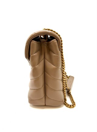 Bolso Saint Laurent Loulou Beige/Oro