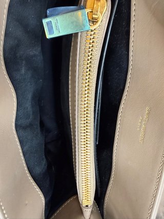 Bolso Saint Laurent Loulou Beige/Oro