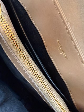Bolso Saint Laurent Loulou Beige/Oro