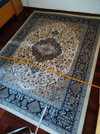 Tappeto grande stile persiano Nain + piccolo tappe