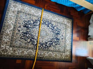 Tappeto grande stile persiano Nain + piccolo tappe