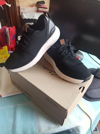 Zapatillas negras Clarks Motion Trek Hombre T40