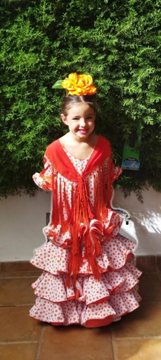 Traje de flamenca niña
