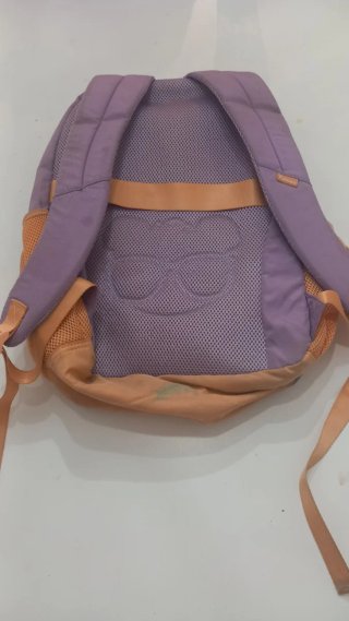 Mochila Luluca Roxo e Laranja