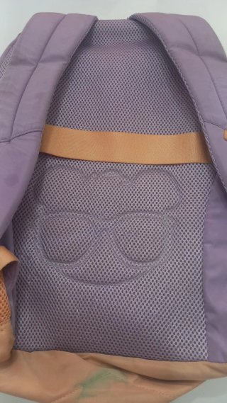 Mochila Luluca Roxo e Laranja