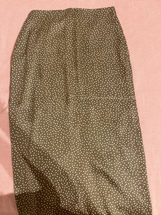 Falda larga estampada lunares
