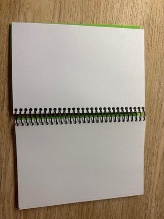 Libreta artesanal espiral, cubiertas goma