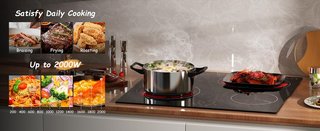 Vitroceramica 4 Fuegos + 2 Zonas Expansión, 6600W