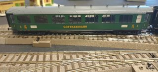 2 CochesDePrimera,Escala H0 Gotthardbahn,DeLiliput