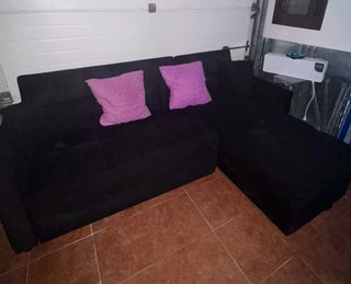 SOFA CAMA CHAISE LONGUE NEGRO
