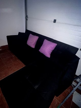 SOFA CAMA CHAISE LONGUE NEGRO