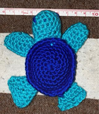 Peluche Tartaruga Crochet Turchese