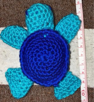 Peluche Tartaruga Crochet Turchese
