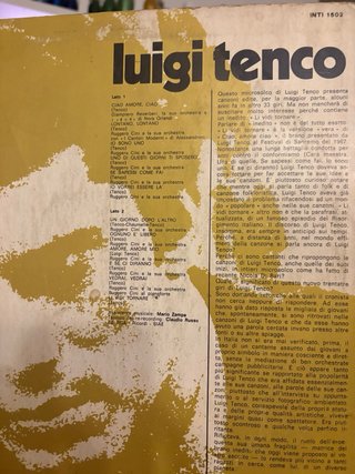 Luigi Tenco 45 Giri RCA International