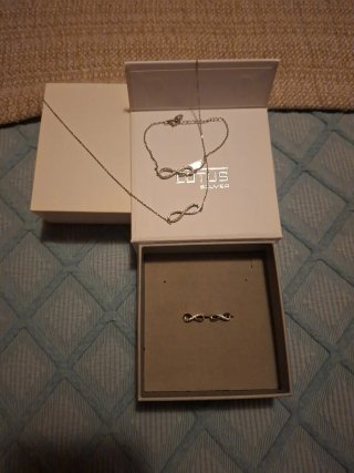 Conjunto Lotus Plata Infinito