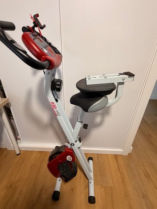 Bicicleta Estática Plegable con Respaldo