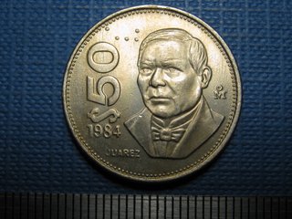Moneda de 50 pesos mexicanos 1984