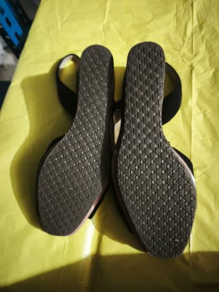 Sandalias Uterque Piel Cuña Negras