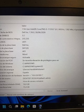 Portátil Dell i5 11ª Gen 16GB RAM 256GB SSD