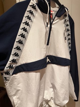 Giubbotto Kappa Anorak Vintage Blu e Bianco