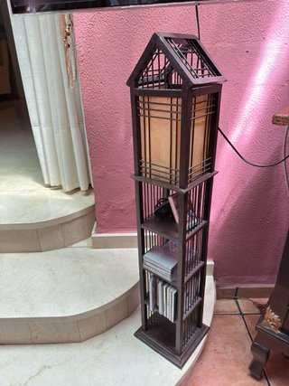 Torre Mueble Vintage CD con Luz Superior