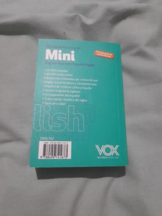 Diccionario bilingüe mini english-spanish, etc