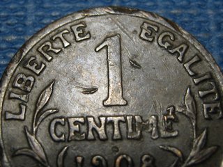 Moneda 1 Centime Francia 1908