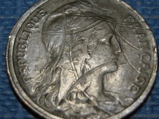 Moneda 1 Centime Francia 1908