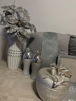Set Decoración Plateado
