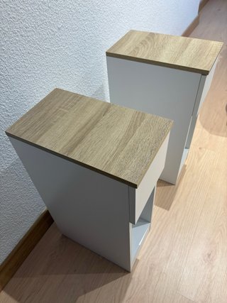 Set 2 Mesitas Noche Blancas 20x35x60cm