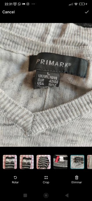 3 jerséis finos punto H&M y Primark Talla L
