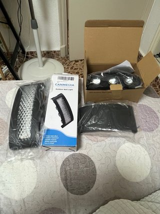 CANMEIJIA Aplique Pared LED Exterior Negro