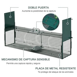 Jaula animales vivos 100x25x28 cm