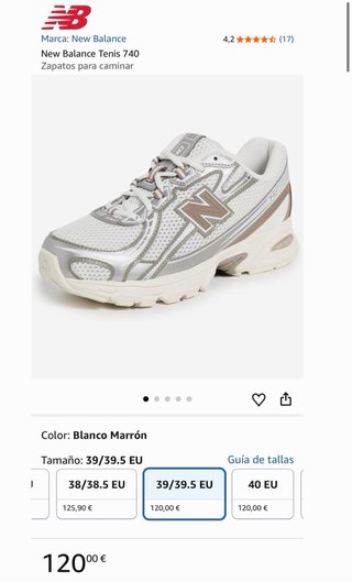 New Balance Plata y Blanco (original)