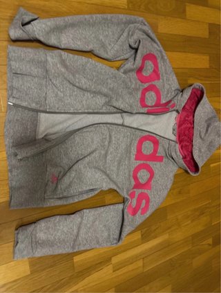 Giacchetta Adidas Grigia e Rosa Donna