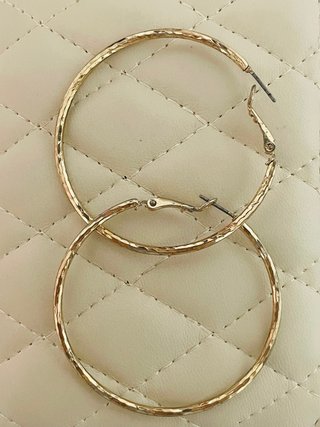 Pendientes Aro Dorados Martelé