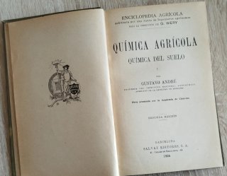 Libro de 1924. Química Agrícola. Química del Suelo