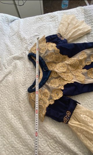 Traje de Fallera azul y dorado