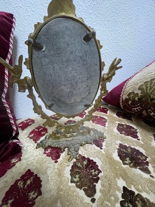 Espejo joyero antiguo bronce
