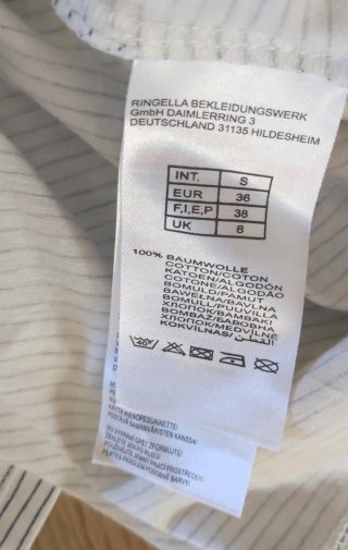 Camisón Ringella T/36 Algodón Rayas