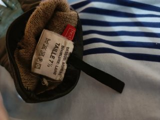 Guantes de piel verde