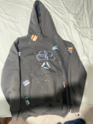 Felpa Balenciaga Grigia con Grafiche