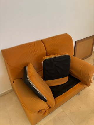 Regalo Sofá de 2 plazas mostaza