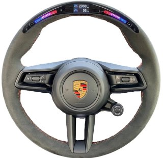 Volante Porsche cuero gris