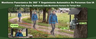 Cámara Vigilancia 4G Solar 2K grabación 24 horas