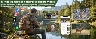 Cámara Vigilancia 4G Solar 2K grabación 24 horas