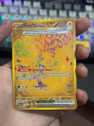 Pikachu EX Carta Pokémon Dorada