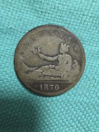 Moneda 2 Pesetas 1870
